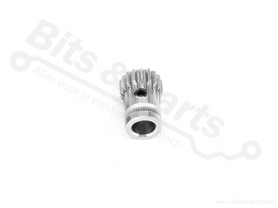 Extruder drive gear wheel with grub screw for Bondtech dual drive
